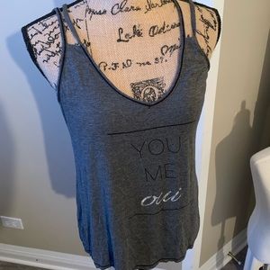 You Me Oui gray tank.